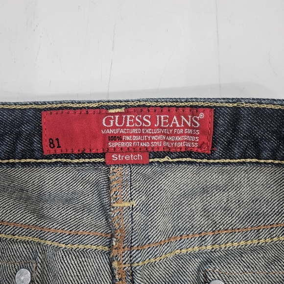 Guess Jeans 90s Y2k Blue Denim Pencil Skirt with back slit. size 28. - Picture 4 of 6